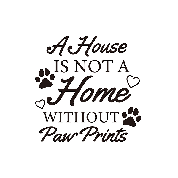 PandaHall PVC Wall Stickers, for Wall Decoration, Word A Home is not A Home without Paw Print, Word, 1030x290mm PVC Word Black
PandaHall PVC Wall Stickers, for Wall Decoration, Word A Home is not A Home without Paw Print, Word, 1030x290mm PVC Word Black