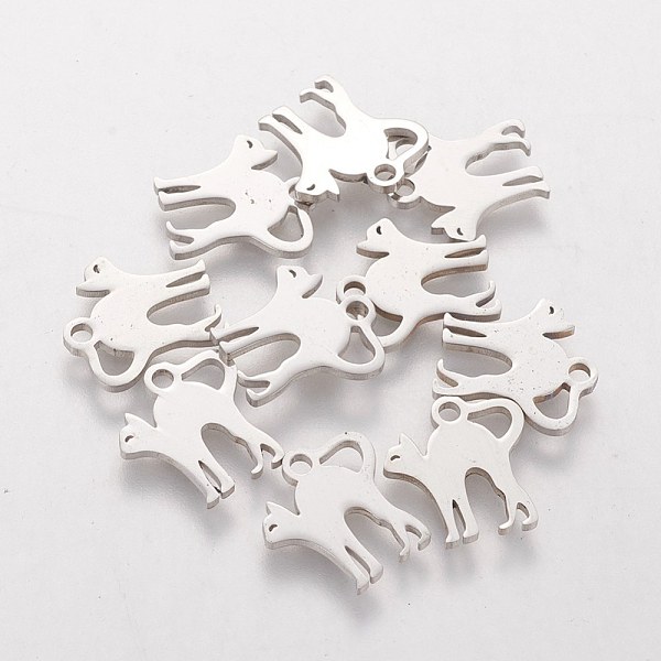 PandaHall 304 Stainless Steel Kitten Charms, Cat Silhouette Shape, Stainless Steel Color, 12.5x12x1mm, Hole: 1.5mm 304 Stainless Steel Cat...
PandaHall 304 Stainless Steel Kitten Charms, Cat Silhouette Shape, Stainless Steel Color, 12.5x12x1mm, Hole: 1.5mm 304 Stainless Steel Cat...