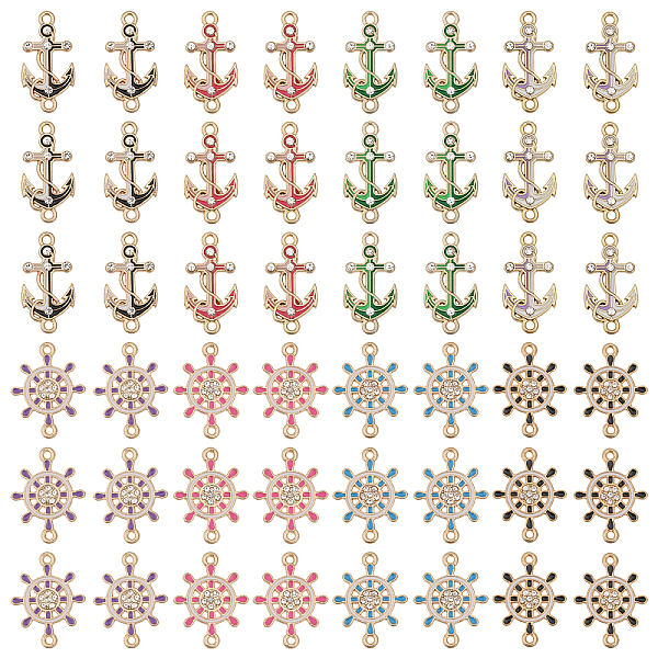 PandaHall CHGCRAFT 48Pcs 8 Styles Alloy Enamel Connector Charms, Anchor & Helm Links with Crystal Rhinestone, Light Gold, Cadmium Free &..., Multicolor
PandaHall CHGCRAFT 48Pcs 8 Styles Alloy Enamel Connector Charms, Anchor & Helm Links with Crystal Rhinestone, Light Gold, Cadmium Free &..., Multicolor