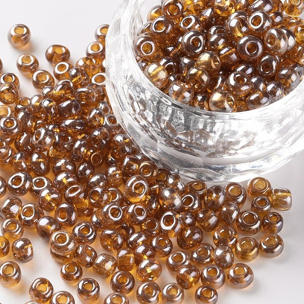 PandaHall Glass Seed Beads, Trans. Colours Lustered, Round, Dark Goldenrod, 4mm, Hole: 1.5mm, about 500pcs/50g, 50g/bag, 18bags/2pounds...
PandaHall Glass Seed Beads, Trans. Colours Lustered, Round, Dark Goldenrod, 4mm, Hole: 1.5mm, about 500pcs/50g, 50g/bag, 18bags/2pounds...
