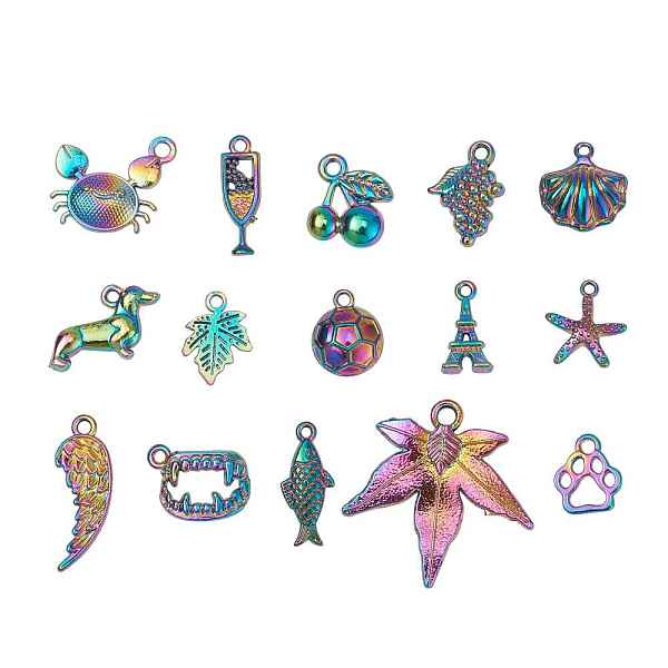 PandaHall 15Pcs 15 Style Alloy Plated Pendants, Maple Leaf & Cherry & Fish & Football & Starfish & Teeth & Crab & Dachshund & Paw Print &...
PandaHall 15Pcs 15 Style Alloy Plated Pendants, Maple Leaf & Cherry & Fish & Football & Starfish & Teeth & Crab & Dachshund & Paw Print &...