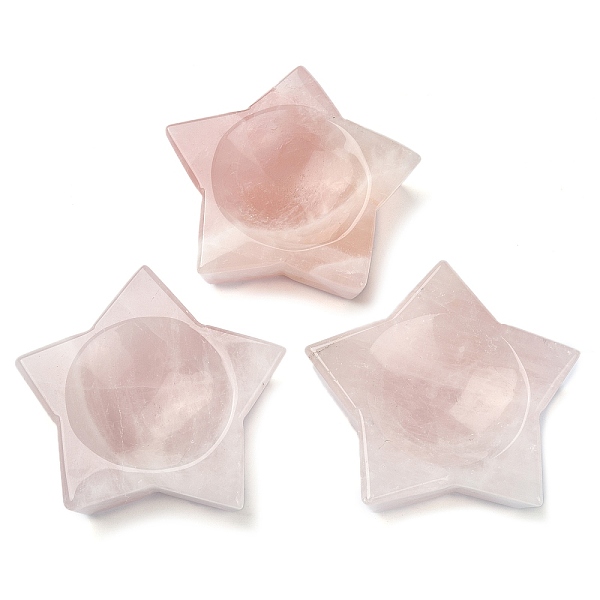 PandaHall Natural Rose Quartz Bowl, Home Decoration, Star, 96~101x94~99x26~28.5mm, Inner Diameter: 55~56.5mm Rose Quartz Star
PandaHall Natural Rose Quartz Bowl, Home Decoration, Star, 96~101x94~99x26~28.5mm, Inner Diameter: 55~56.5mm Rose Quartz Star