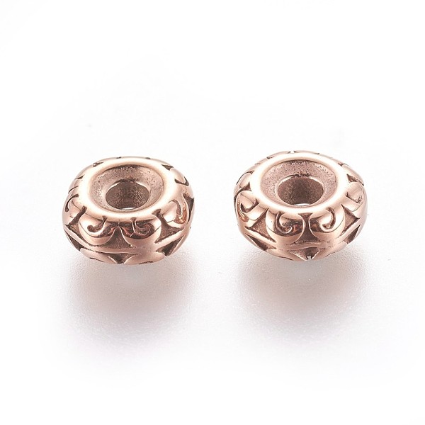 PandaHall 304 Stainless Steel Spacer Beads, Rondelle, Rose Gold, 9.5x4mm, Hole: 3mm 304 Stainless Steel Rondelle
PandaHall 304 Stainless Steel Spacer Beads, Rondelle, Rose Gold, 9.5x4mm, Hole: 3mm 304 Stainless Steel Rondelle