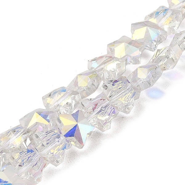 PandaHall Electroplate Transparent Glass Beads Strands, Rainbow Plated, Faceted, Star, Clear AB, 9~9.5x10x6.5mm, Hole: 1mm, about..., White
PandaHall Electroplate Transparent Glass Beads Strands, Rainbow Plated, Faceted, Star, Clear AB, 9~9.5x10x6.5mm, Hole: 1mm, about..., White