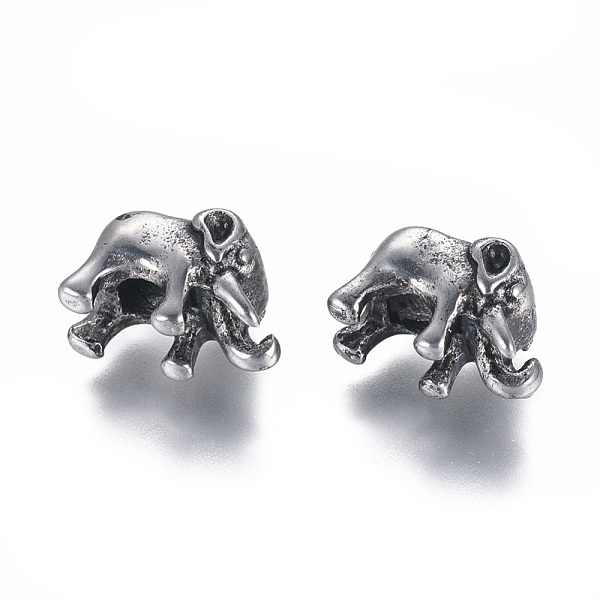 PandaHall 304 Stainless Steel European Beads, Large Hole Beads, Elephant, Antique Silver, 14x9.5x9.5mm, Hole: 4.5mm 304 Stainless Steel...
PandaHall 304 Stainless Steel European Beads, Large Hole Beads, Elephant, Antique Silver, 14x9.5x9.5mm, Hole: 4.5mm 304 Stainless Steel...