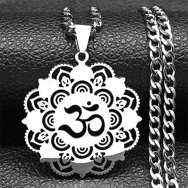 PandaHall 304 Stainless Steel Necklaces, Yoga Theme Pendant Necklaces, Stainless Steel Color, 23.62 inch(60cm) 304 Stainless Steel Flower
PandaHall 304 Stainless Steel Necklaces, Yoga Theme Pendant Necklaces, Stainless Steel Color, 23.62 inch(60cm) 304 Stainless Steel Flower