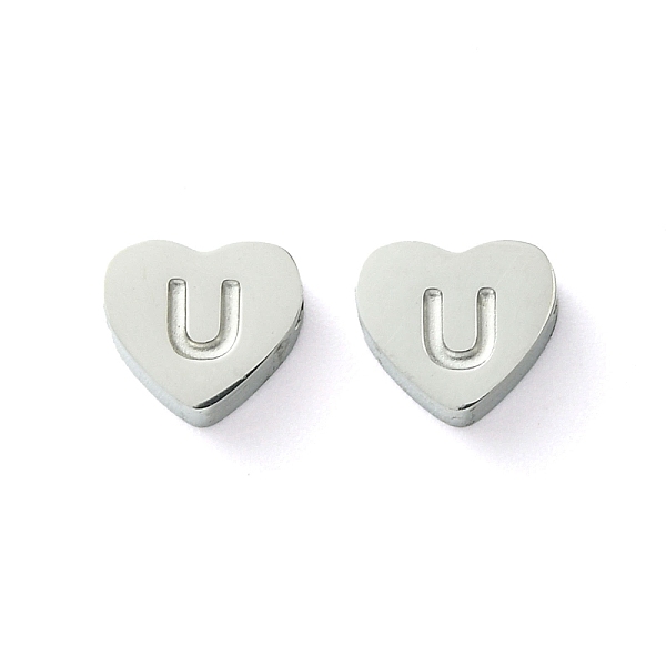 PandaHall 316L Surgical Stainless Steel Beads, Love Heart with Letter Bead, Stainless Steel Color, Letter U, 5.5x6.5x2.5mm, Hole: 1.4mm 316L...
PandaHall 316L Surgical Stainless Steel Beads, Love Heart with Letter Bead, Stainless Steel Color, Letter U, 5.5x6.5x2.5mm, Hole: 1.4mm 316L...