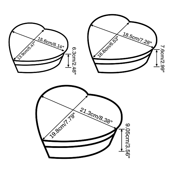 PandaHall BENECREAT 3 Mixed Size Black Heart-Shape Marble Cardboard Boxes Treat Favor Gift Box for Thanksgiving, Valentine's Day, Wedding -...
PandaHall BENECREAT 3 Mixed Size Black Heart-Shape Marble Cardboard Boxes Treat Favor Gift Box for Thanksgiving, Valentine's Day, Wedding -...