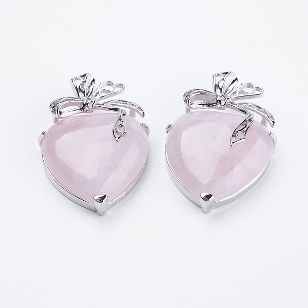 PandaHall Natural Rose Quartz Pendants, with Brass Findings, Heart, Platinum, 32x47.5x12mm, Hole: 4x5mm Rose Quartz Heart
PandaHall Natural Rose Quartz Pendants, with Brass Findings, Heart, Platinum, 32x47.5x12mm, Hole: 4x5mm Rose Quartz Heart