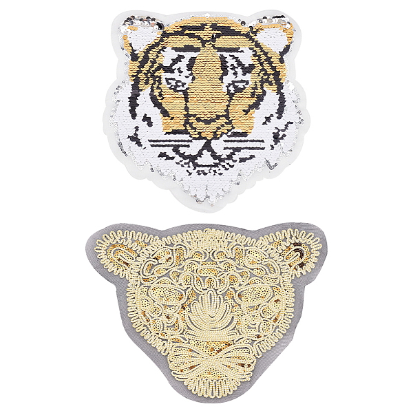 PandaHall FINGERINSPIRE 2PCS Tiger Motif Beaded Applique Leopard Sew on Patches Cool Animal Head Reversible Sequin Appliques Cloth Fabrics..., Multicolor
PandaHall FINGERINSPIRE 2PCS Tiger Motif Beaded Applique Leopard Sew on Patches Cool Animal Head Reversible Sequin Appliques Cloth Fabrics..., Multicolor