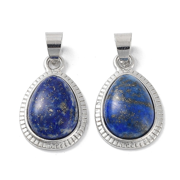 PandaHall Natural Lapis Lazuli Pendants, Teardrop Charms with Rack Plating Brass Findings, Cadmium Free & Lead Free, 23x14.5x6mm, Hole...
PandaHall Natural Lapis Lazuli Pendants, Teardrop Charms with Rack Plating Brass Findings, Cadmium Free & Lead Free, 23x14.5x6mm, Hole...