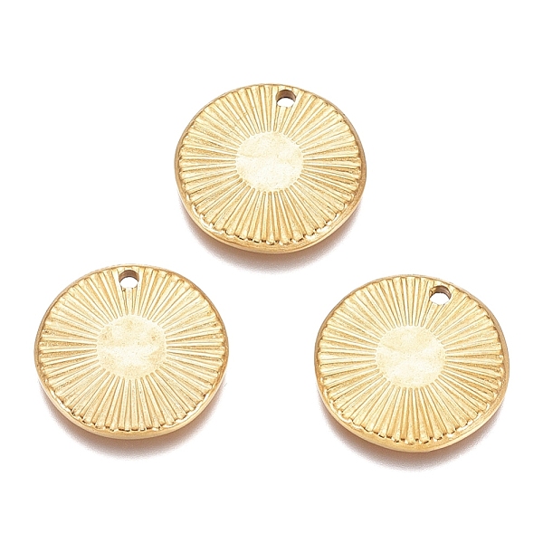 PandaHall Textured Flat Round 304 Stainless Steel Pendants, for Craft Jewelry Making, Golden, 15x1.5mm, Hole: 1.4mm 304 Stainless Steel Flat...
PandaHall Textured Flat Round 304 Stainless Steel Pendants, for Craft Jewelry Making, Golden, 15x1.5mm, Hole: 1.4mm 304 Stainless Steel Flat...