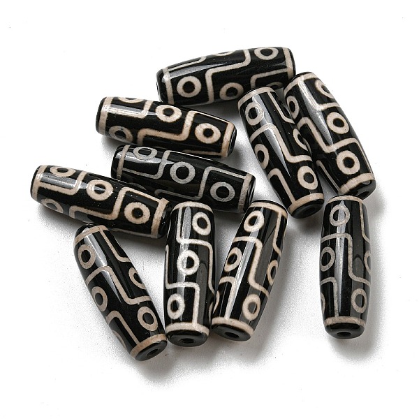 PandaHall Tibetan Style dZi Beads Strands, Natural Dyed Agate Beads, Rice, Black, 9-Eye, 28.5~30x10mm, Hole: 2~2.5mm Tibetan Agate Rice...
PandaHall Tibetan Style dZi Beads Strands, Natural Dyed Agate Beads, Rice, Black, 9-Eye, 28.5~30x10mm, Hole: 2~2.5mm Tibetan Agate Rice...