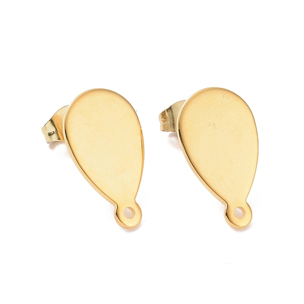 PandaHall 201 Stainless Steel Stud Earring Findings, with Horizontal Loops & 304 Stainless Steel Pin & Ear Nuts, Teardrop, Real 24K Gold...
PandaHall 201 Stainless Steel Stud Earring Findings, with Horizontal Loops & 304 Stainless Steel Pin & Ear Nuts, Teardrop, Real 24K Gold...