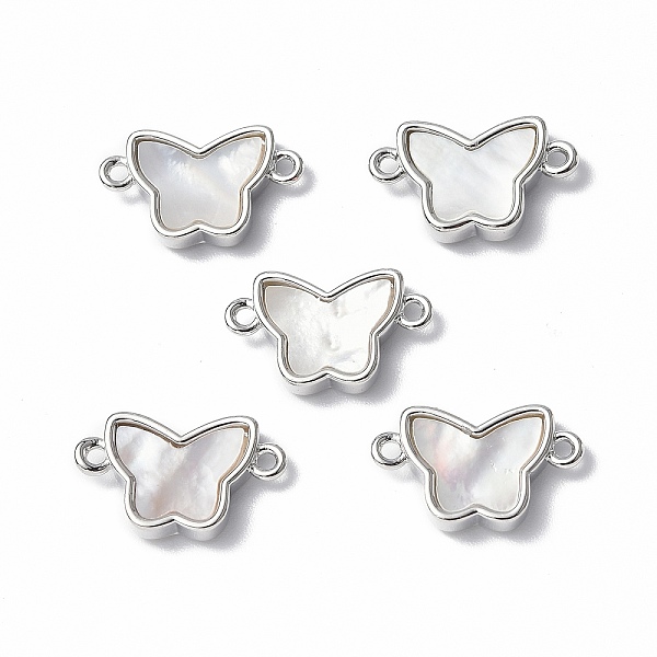 PandaHall Brass Connector Charms, with Freshwater Shell, Nickel Free, Butterfly Links, Platinum, 10x16.5x3mm, Hole: 1.2mm Brass+Shell...
PandaHall Brass Connector Charms, with Freshwater Shell, Nickel Free, Butterfly Links, Platinum, 10x16.5x3mm, Hole: 1.2mm Brass+Shell...