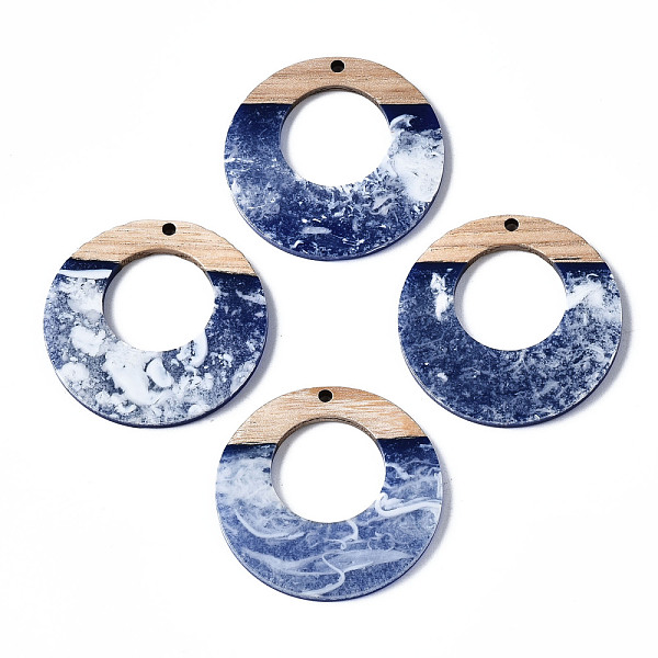 PandaHall Opaque Resin & Walnut Wood Pendants, Two Tone, Donut, Blue, 38x3mm, Hole: 2mm Resin+Wood Donut Blue
PandaHall Opaque Resin & Walnut Wood Pendants, Two Tone, Donut, Blue, 38x3mm, Hole: 2mm Resin+Wood Donut Blue