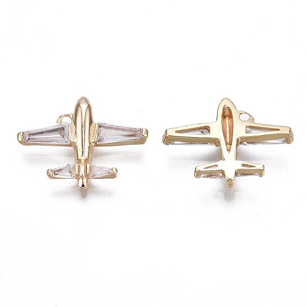PandaHall Brass Micro Pave Clear Cubic Zirconia Pendants, Passenger Plane, Real 18K Gold Plated, 13x17x2.5mm, Hole: 1.2mm Brass+Cubic...
PandaHall Brass Micro Pave Clear Cubic Zirconia Pendants, Passenger Plane, Real 18K Gold Plated, 13x17x2.5mm, Hole: 1.2mm Brass+Cubic...