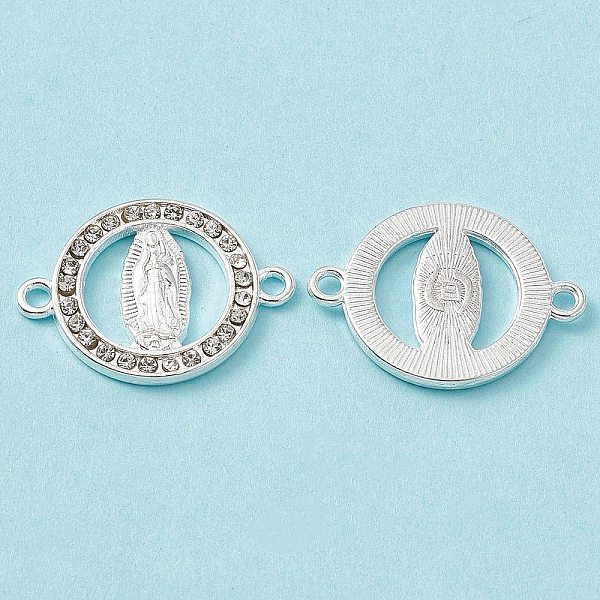 PandaHall Religion Alloy Connector Charms, with Crystal Rhinestone, Flat Round Links with Virgin Pattern, Silver, 18x24x2mm, Hole: 1.8mm..., Clear
PandaHall Religion Alloy Connector Charms, with Crystal Rhinestone, Flat Round Links with Virgin Pattern, Silver, 18x24x2mm, Hole: 1.8mm..., Clear