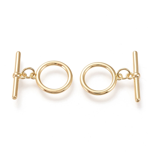 PandaHall Brass Toggle Clasps, Long-Lasting Plated, Ring & Bar, Real 18K Gold Plated, Ring: 16.5x14x1.5mm, Hole: 1.2mm, Bar: 21.5x5.5x3mm...
PandaHall Brass Toggle Clasps, Long-Lasting Plated, Ring & Bar, Real 18K Gold Plated, Ring: 16.5x14x1.5mm, Hole: 1.2mm, Bar: 21.5x5.5x3mm...