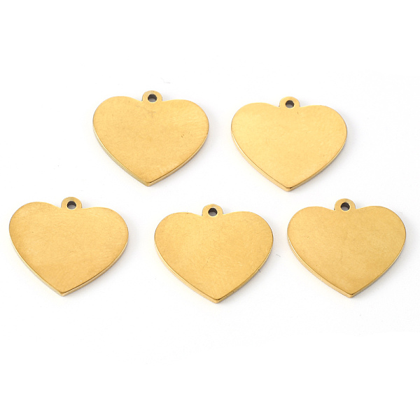 PandaHall Vacuum Plating 201 Stainless Steel Charms, Laser Cut, Stamping Blank Tag, Heart, Golden, 15x15x1mm, Hole: 1.2mm 201 Stainless...
PandaHall Vacuum Plating 201 Stainless Steel Charms, Laser Cut, Stamping Blank Tag, Heart, Golden, 15x15x1mm, Hole: 1.2mm 201 Stainless...