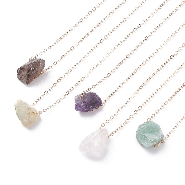 PandaHall Irregular Raw Natural Gemstone Pendant Necklace with Brass Chain for Women, 17.52 inch(44.5cm) Mixed Stone
PandaHall Irregular Raw Natural Gemstone Pendant Necklace with Brass Chain for Women, 17.52 inch(44.5cm) Mixed Stone