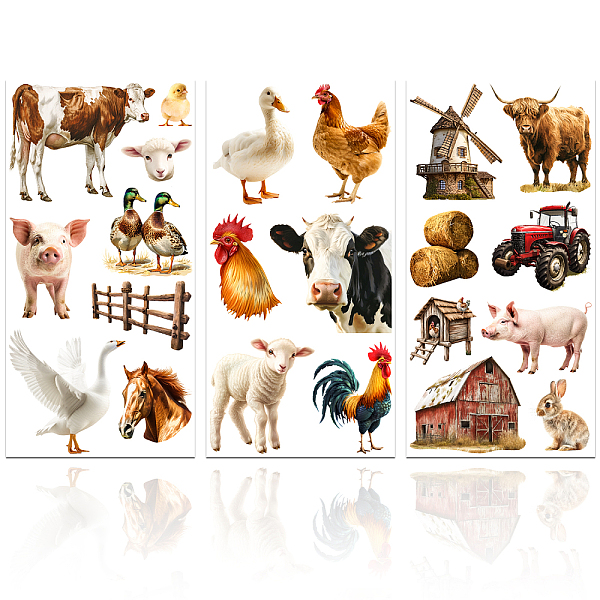 PandaHall GLOBLELAND 3Pcs Realistic Farm Animals Decor Transfers 6x12inch Furniture Transfer Stickers Rub on Transfer Stickers Wall Art..., Multicolor
PandaHall GLOBLELAND 3Pcs Realistic Farm Animals Decor Transfers 6x12inch Furniture Transfer Stickers Rub on Transfer Stickers Wall Art..., Multicolor