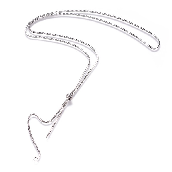 PandaHall Stainless Steel Slider Necklace Making, with Box Chains, Stainless Steel Color, 24.02 inch(61cm) Stainless Steel
PandaHall Stainless Steel Slider Necklace Making, with Box Chains, Stainless Steel Color, 24.02 inch(61cm) Stainless Steel