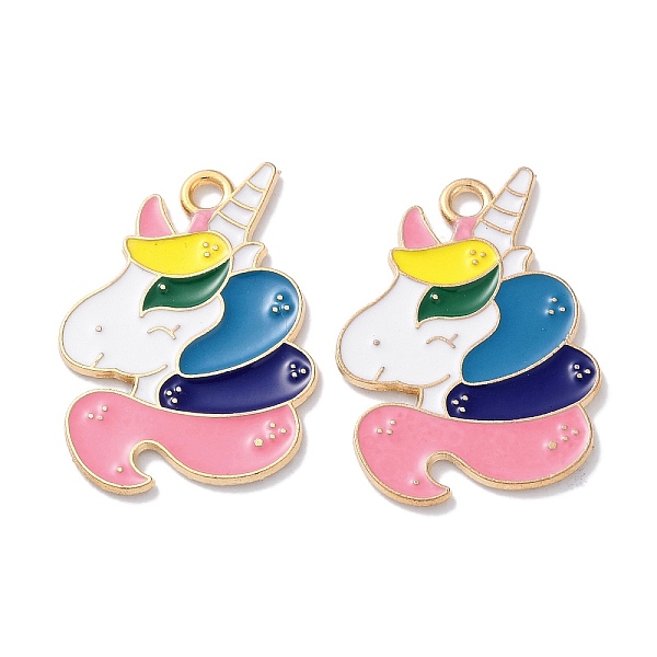 PandaHall Alloy Enamel Pendants, Golden, Animals Theme Charm, Unicorn, 27x19.5x1mm, Hole: 2mm Alloy+Enamel Unicorn
PandaHall Alloy Enamel Pendants, Golden, Animals Theme Charm, Unicorn, 27x19.5x1mm, Hole: 2mm Alloy+Enamel Unicorn
