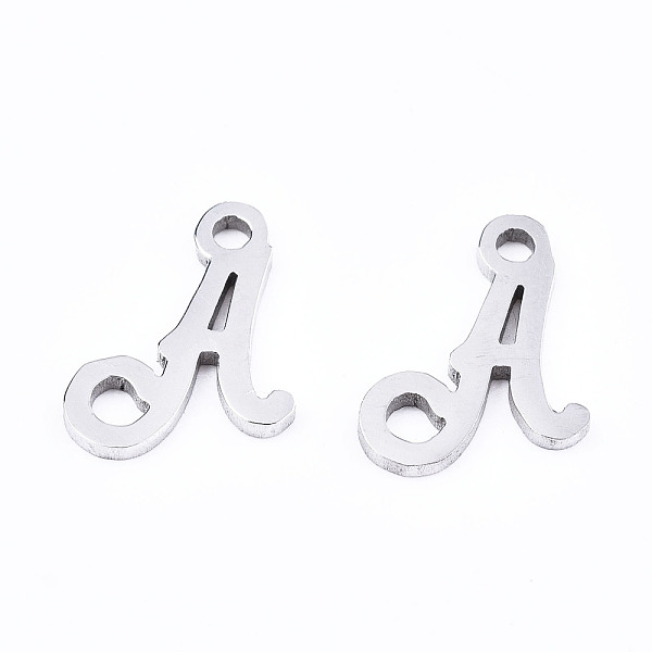 PandaHall 201 Stainless Steel Charms, Laser Cut, Alphabet, Stainless Steel Color, Letter.A, 10.5x8x1mm, Hole: 1.4mm Stainless Steel Letter A
PandaHall 201 Stainless Steel Charms, Laser Cut, Alphabet, Stainless Steel Color, Letter.A, 10.5x8x1mm, Hole: 1.4mm Stainless Steel Letter A