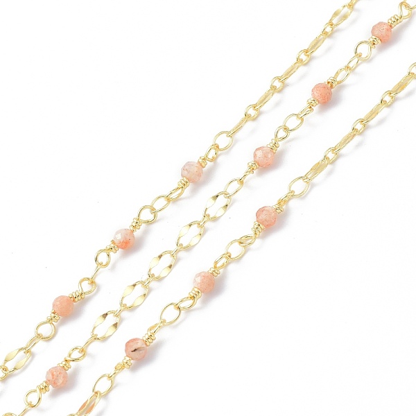 PandaHall Brass & Natural Sunstone Handmade Beaded Chain, with Spool, Long-Lasting Plated, Soldered, 9.5x3.5mm, about 10.93 yards(10m)/roll...
PandaHall Brass & Natural Sunstone Handmade Beaded Chain, with Spool, Long-Lasting Plated, Soldered, 9.5x3.5mm, about 10.93 yards(10m)/roll...
