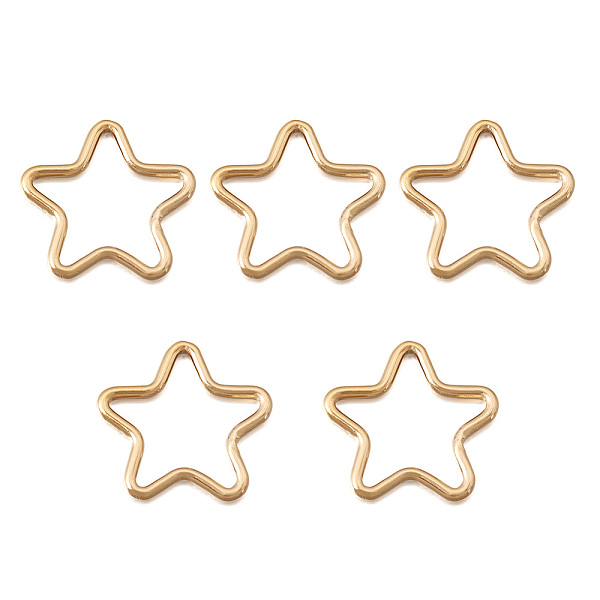PandaHall Brass Linking Rings, 1/20 14K Gold Filled, Star Pattern, 11x11x0.9mm, Inner Diameter: 9.3x7.7mm Brass Star
PandaHall Brass Linking Rings, 1/20 14K Gold Filled, Star Pattern, 11x11x0.9mm, Inner Diameter: 9.3x7.7mm Brass Star