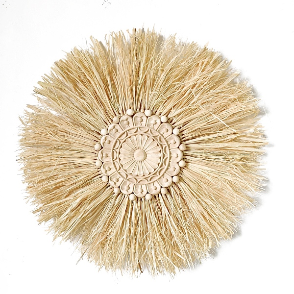 PandaHall Raffia Woven Wall Decorations, Wooden Home Decorations, Flat Round, BurlyWood, 450mm Raffia Flat Round Orange
PandaHall Raffia Woven Wall Decorations, Wooden Home Decorations, Flat Round, BurlyWood, 450mm Raffia Flat Round Orange