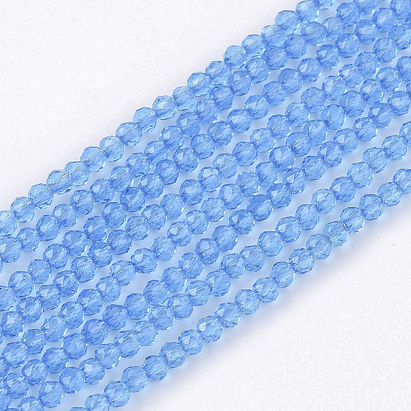 PandaHall Electroplate Transparent Glass Beads Strands, Faceted, Round, Light Sky Blue, 2x2x2mm, Hole: 0.5mm, about 198pcs/Strand, 14.57...
PandaHall Electroplate Transparent Glass Beads Strands, Faceted, Round, Light Sky Blue, 2x2x2mm, Hole: 0.5mm, about 198pcs/Strand, 14.57...