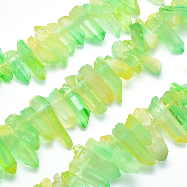 PandaHall Electroplated Natural Quartz Crystal Beads Strands, Dyed, Nuggets, Green Yellow, 18~36x6~10mm, Hole: 1.5mm, about 15.7 inch(40cm)...
PandaHall Electroplated Natural Quartz Crystal Beads Strands, Dyed, Nuggets, Green Yellow, 18~36x6~10mm, Hole: 1.5mm, about 15.7 inch(40cm)...