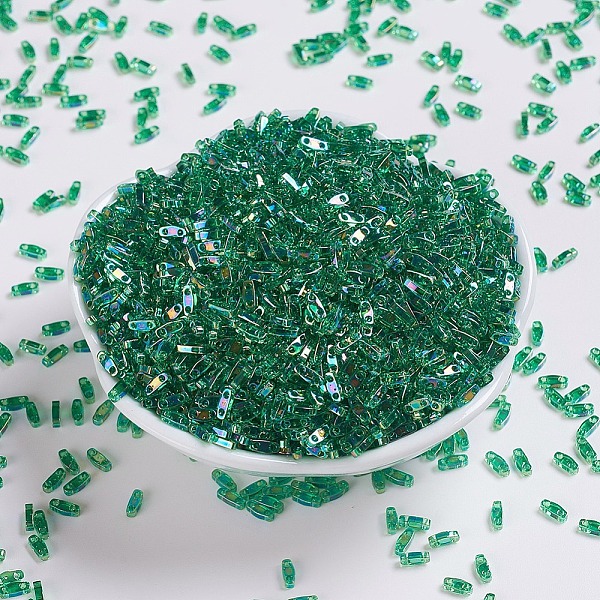 PandaHall MIYUKI Quarter TILA Beads, Japanese Seed Beads, 2-Hole, (QTL179) Transparent Green AB, 5x1.2x1.9mm, Hole: 0.8mm, about 480pcs/10g...
PandaHall MIYUKI Quarter TILA Beads, Japanese Seed Beads, 2-Hole, (QTL179) Transparent Green AB, 5x1.2x1.9mm, Hole: 0.8mm, about 480pcs/10g...