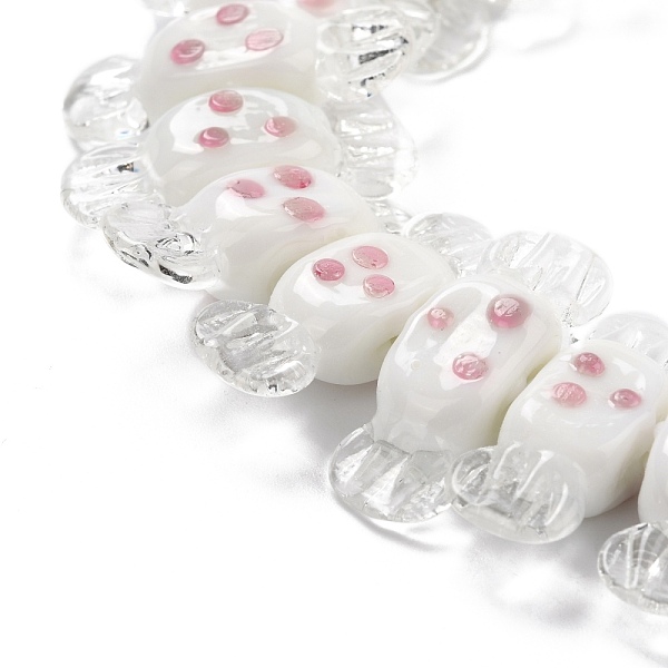 PandaHall Handmade Lampwork Beads, Bumpy, Candy with Spot, WhiteSmoke, 26~29x9x7.5~8mm, Hole: 1mm Lampwork Candy White
PandaHall Handmade Lampwork Beads, Bumpy, Candy with Spot, WhiteSmoke, 26~29x9x7.5~8mm, Hole: 1mm Lampwork Candy White