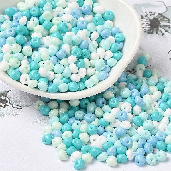 PandaHall 6/0 Opaque Baking Paint Glass Seed Beads, Teardrop, Mixed Color, 4.5~5x4x3~3.5mm, Hole: 0.9mm, about 5625Pcs/Pound Glass Teardrop..., Multicolor
PandaHall 6/0 Opaque Baking Paint Glass Seed Beads, Teardrop, Mixed Color, 4.5~5x4x3~3.5mm, Hole: 0.9mm, about 5625Pcs/Pound Glass Teardrop..., Multicolor