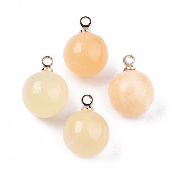 PandaHall Natural Topaz Jade Charms, with Golden Plated Brass Loops,, Round, 14x10.5mm, Hole: 1.5mm Topaz Jade Round
PandaHall Natural Topaz Jade Charms, with Golden Plated Brass Loops,, Round, 14x10.5mm, Hole: 1.5mm Topaz Jade Round