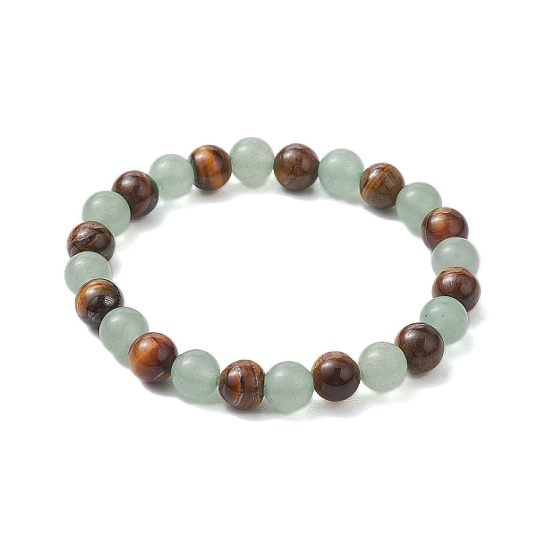 PandaHall 8.5mm Round Natural Green Aventurine & Tiger Eye Beaded Stretch Bracelets for Women Men, Inner Diameter: 2-1/8 inch(5.4cm) Mixed...
PandaHall 8.5mm Round Natural Green Aventurine & Tiger Eye Beaded Stretch Bracelets for Women Men, Inner Diameter: 2-1/8 inch(5.4cm) Mixed...