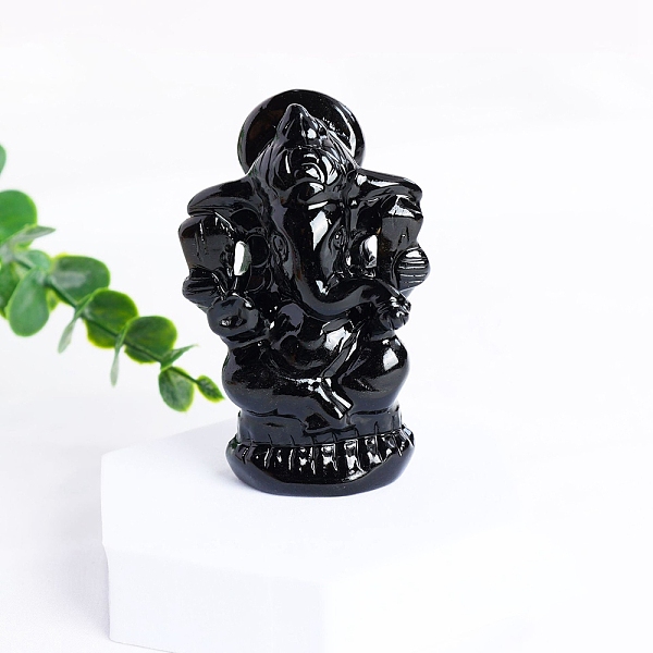 PandaHall Ganesha Natural Obsidian Healing Figurines, Reiki Energy Stone Display Decorations, 70mm Obsidian Others
PandaHall Ganesha Natural Obsidian Healing Figurines, Reiki Energy Stone Display Decorations, 70mm Obsidian Others