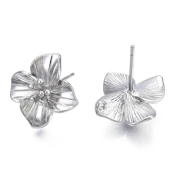 PandaHall Brass Stud Earring Findings, with Vertical Loop, Cadmium Free & Nickel Free & Lead Free, Flower, Platinum, 15x15mm, Hole: 1mm, Pin...
PandaHall Brass Stud Earring Findings, with Vertical Loop, Cadmium Free & Nickel Free & Lead Free, Flower, Platinum, 15x15mm, Hole: 1mm, Pin...