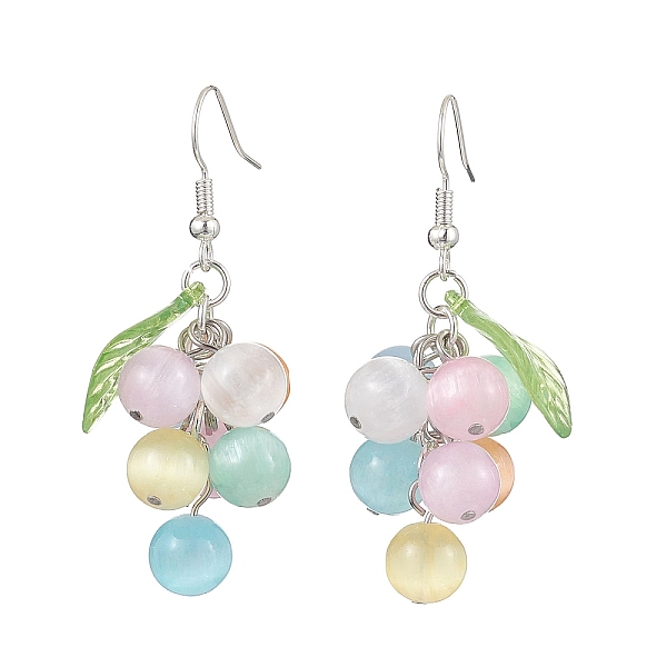 PandaHall Colorful Grapes Natural Selenite(Dyed) Dangle Earrings, Brass Earrings for Women, Silver, 50.5mm Selenite Grape
PandaHall Colorful Grapes Natural Selenite(Dyed) Dangle Earrings, Brass Earrings for Women, Silver, 50.5mm Selenite Grape