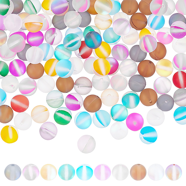 PandaHall 120Pcs 10 Colors Synthetic Moonstone Beads, Holographic Beads, Frosted, Dyed, Round, Mixed Color, 8mm, Hole: 0.8mm, 12pcs/color..., Multicolor
PandaHall 120Pcs 10 Colors Synthetic Moonstone Beads, Holographic Beads, Frosted, Dyed, Round, Mixed Color, 8mm, Hole: 0.8mm, 12pcs/color..., Multicolor