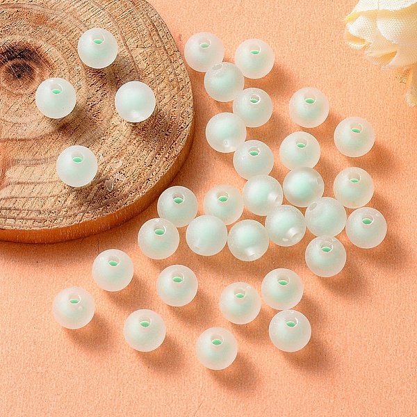 PandaHall Transparent Acrylic Beads, Frosted, Bead in Bead, Round, Pale Turquoise, 8x7.5mm, Hole: 2mm, about 100pcs/bag Acrylic Round Cyan
PandaHall Transparent Acrylic Beads, Frosted, Bead in Bead, Round, Pale Turquoise, 8x7.5mm, Hole: 2mm, about 100pcs/bag Acrylic Round Cyan