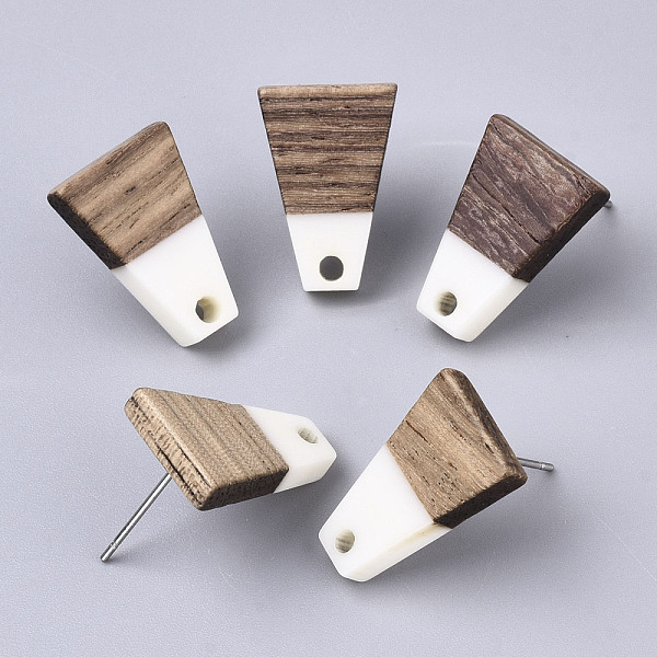 PandaHall Resin & Walnut Wood Stud Earring Findings, with 304 Stainless Steel Pin, Trapezoid, Creamy White, 18x12.5mm, Hole: 1.8mm, Pin...
PandaHall Resin & Walnut Wood Stud Earring Findings, with 304 Stainless Steel Pin, Trapezoid, Creamy White, 18x12.5mm, Hole: 1.8mm, Pin...