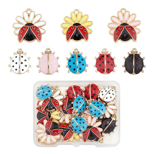 PandaHall 32Pcs 8 Style Alloy Enamel Pendants, Mixed Color, 17x15x4mm, Hole: 1.2mm and 22x21x3.5mm, Hole: 1.8mm, 4pcs/style Alloy+Enamel..., Multicolor
PandaHall 32Pcs 8 Style Alloy Enamel Pendants, Mixed Color, 17x15x4mm, Hole: 1.2mm and 22x21x3.5mm, Hole: 1.8mm, 4pcs/style Alloy+Enamel..., Multicolor