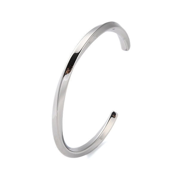 PandaHall Titanium Steel Twist Open Cuff Bangles for Women, Stainless Steel Color, Inner Diameter: 2-3/8 inch(5.9cm) Titanium Steel
PandaHall Titanium Steel Twist Open Cuff Bangles for Women, Stainless Steel Color, Inner Diameter: 2-3/8 inch(5.9cm) Titanium Steel