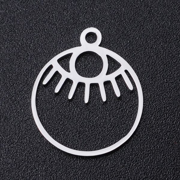 PandaHall 201 Stainless Steel Laser Cut Pendants, Eye, Stainless Steel Color, 17x14.5x1mm, Hole: 1.5mm 201 Stainless Steel Eye
PandaHall 201 Stainless Steel Laser Cut Pendants, Eye, Stainless Steel Color, 17x14.5x1mm, Hole: 1.5mm 201 Stainless Steel Eye