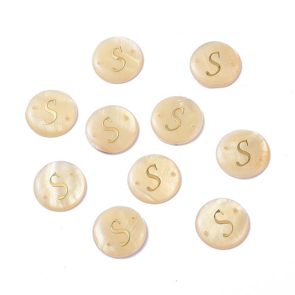 PandaHall (Defective Closeout Sale: Yellowing), Freshwater Shell Links Connectors, with Golden Brass Findings, Flat Round with Letter..., Orange
PandaHall (Defective Closeout Sale: Yellowing), Freshwater Shell Links Connectors, with Golden Brass Findings, Flat Round with Letter..., Orange