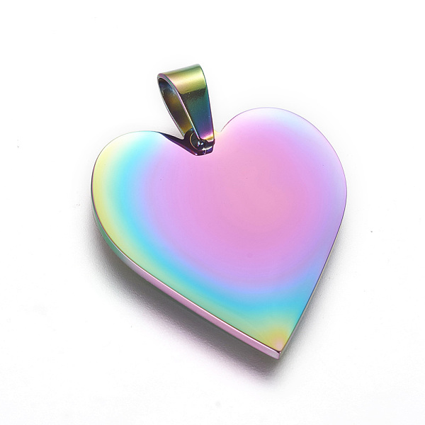 PandaHall Ion Plating(IP) 304 Stainless Steel Stamping Blank Tag Pendants, Heart, Rainbow Color, 25x23.5x1.4mm, Hole: 4x7mm 304 Stainless...
PandaHall Ion Plating(IP) 304 Stainless Steel Stamping Blank Tag Pendants, Heart, Rainbow Color, 25x23.5x1.4mm, Hole: 4x7mm 304 Stainless...